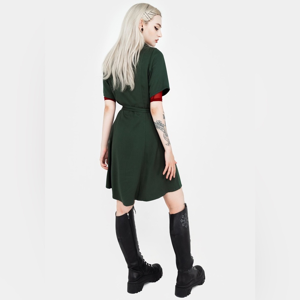 Disturbia Fable Button Up Mini Shirt Dress US 8 / UK 12 - Picture 7 of 11